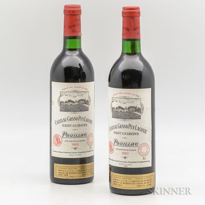 Chateau Grand Puy Lacoste 1983, 2 bottles 