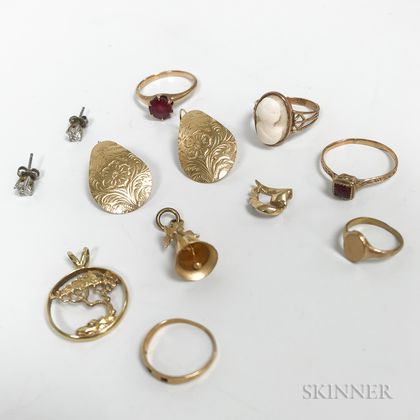 Group of Vintage Gold Jewelry
