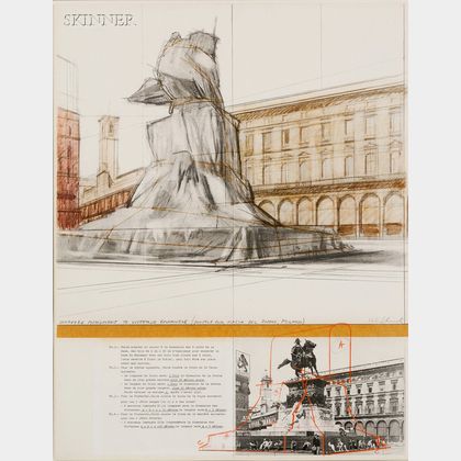 Christo (American, b. 1935) Wrapped Monument to Victorio Emmanuele