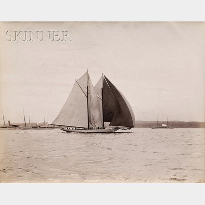 John S. Johnston (British/American, born c. 1839-1899) Lot of Five Yachting Images: Colonia , Columbia