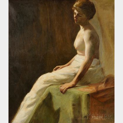 Helena Sturtevant (American, 1872-1946) Seated Nude.