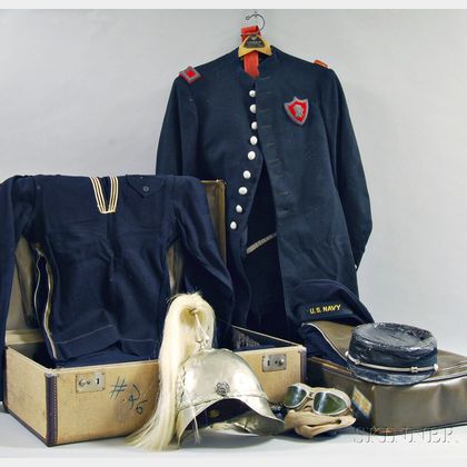 Group of Military Uniforms and Accessories