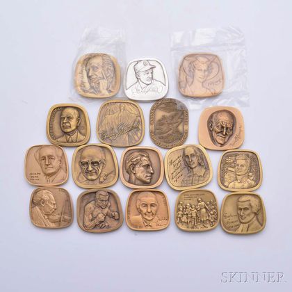 Seventeen Small Bronze Medals