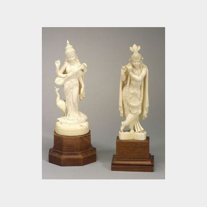 Two Indian Ivory Carvings