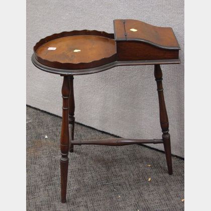 Small Georgian-style Fruitwood Tray-top Kettle Stand. 
