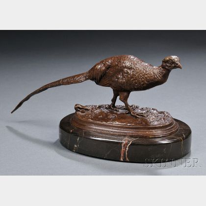 After Pierre Jules Mene (French, 1810-1879) Bronze Figure of a Pheasant