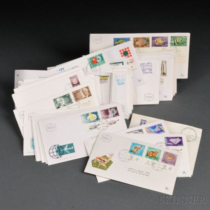 Collection of 1960s Israeli First Day Covers. Estimate $100-200