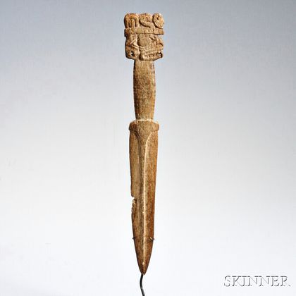 Northwest Coast Carved Whale Bone Dagger