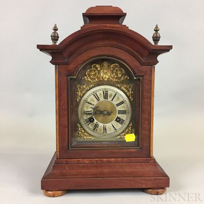 Brass and Mahogany Bracket Clock