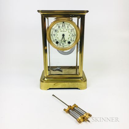 Seth Thomas Brass and Glass Anniversary Clock