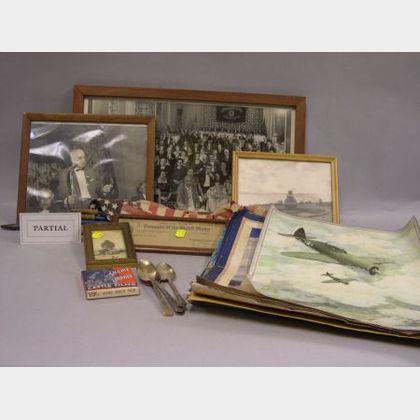 Group of WWII U.S. and Japanese Collectibles and Items. 