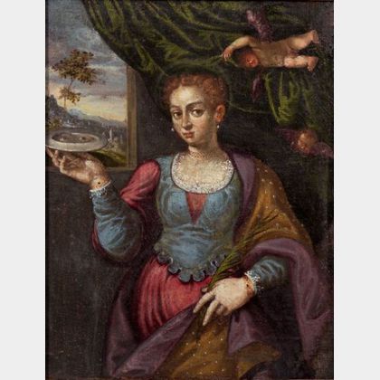 Manner of the Venetian School, 16th Century Style Saint Lucy
