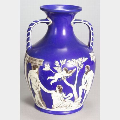 Samuel Alcock Porcelain Portland-style Vase