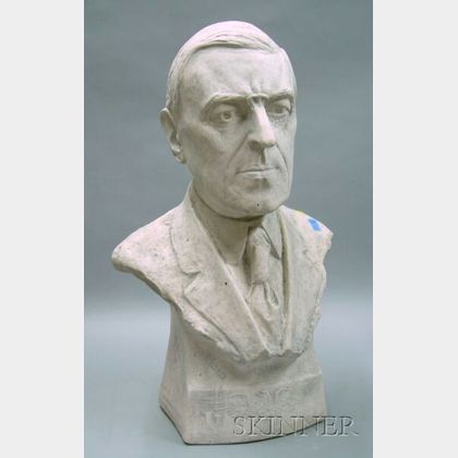 Plaster Bust of President Woodrow Wilson