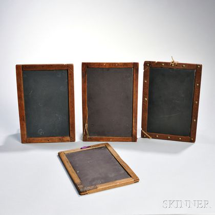 Four Inscribed Slate Student Boards