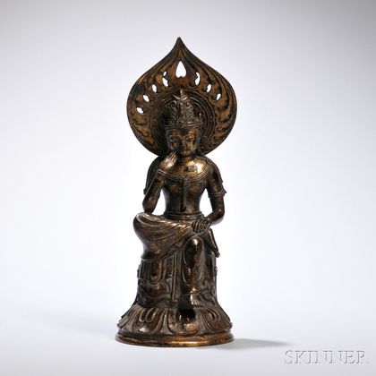 Parcel Gilt-bronze Bodhisattva