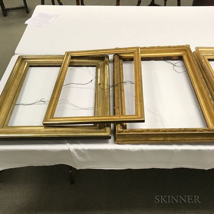 Four Rectangular Gilt Picture Frames. Estimate $300-500