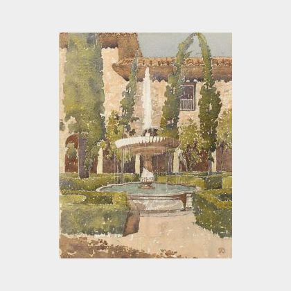 American School, 20th Century Garden of the Lyndarax, Alhambra, Granada