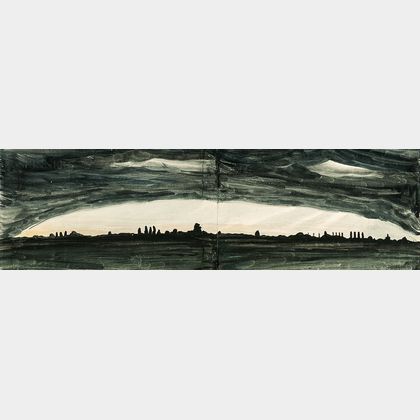 Charles Ephraim Burchfield (American, 1893-1967) Night Landscape
