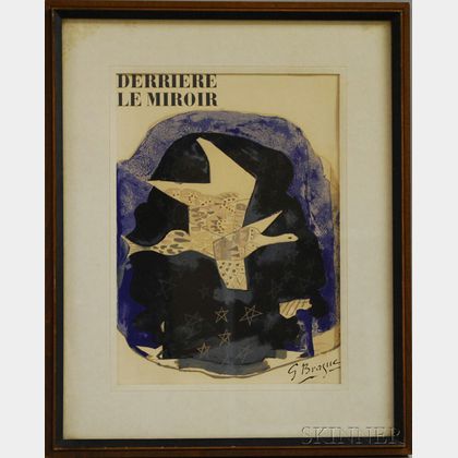 After Georges Braque (French, 1882-1963) Cover for Derrière le Miroir No. 115, 1959