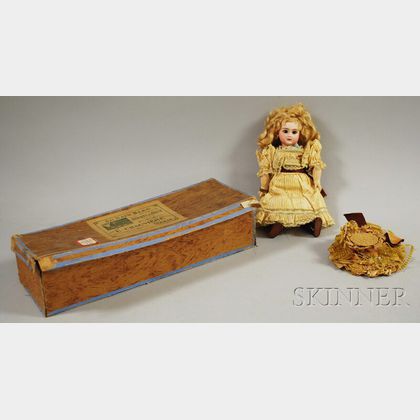 Small Figure A Steiner Bisque Head Doll in Box