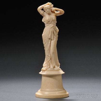 Carved Ivory Figure of a Maiden