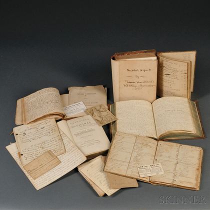 Medical Manuscripts and Associated Paper, American, 19th Century.