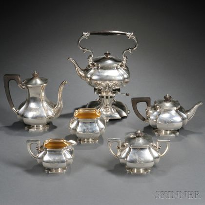 Six-piece Shreve Crump & Low Sterling Silver Tea and Coffee Service