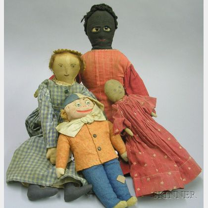 Four Cloth Dolls