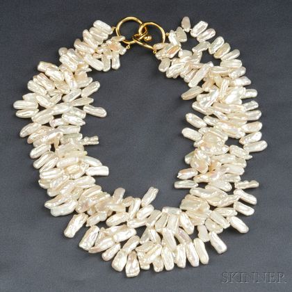 1980s Keshi Pearl Strand — Isadoras Antique Jewelry