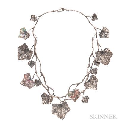 Sterling Silver Ivy Leaf Necklace, Gabriella Kiss
