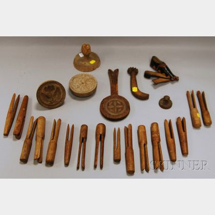 Group of Household Woodenware