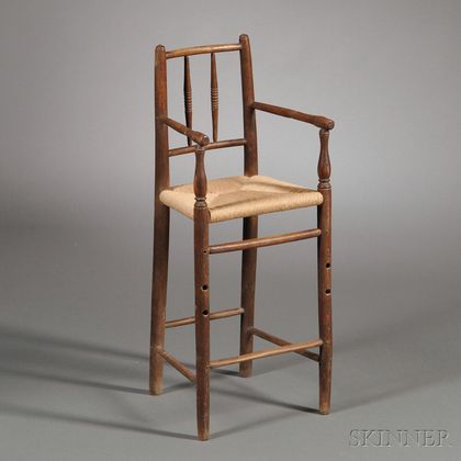 Turned Hickory High Chair