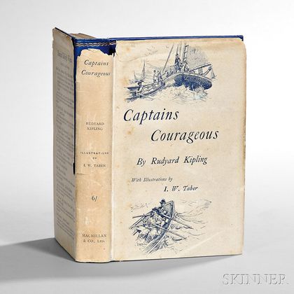 Kipling, Rudyard (1865-1936) Captains Courageous, First Regular Edition, in the Original Dust Jacket.