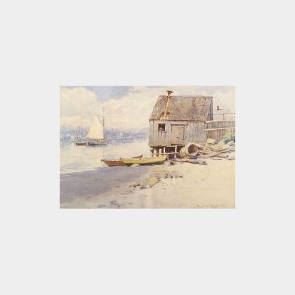 John B. Foster (Boston, early 20th Century) Seaside Scene.