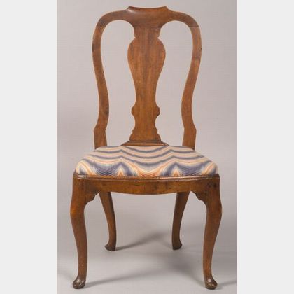 Continental Rococo Walnut Side Chair