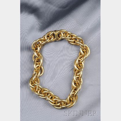18kt Gold Fancy Link Necklace