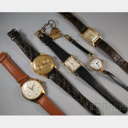 Five Gold Wristwatches