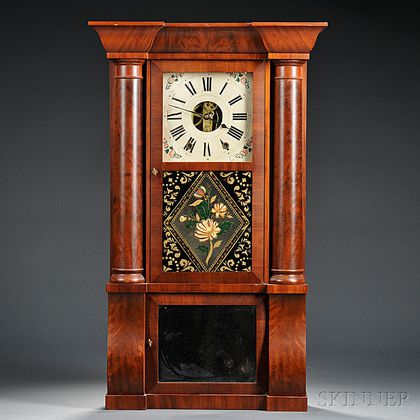 Daniel Pratt Jr. Column and Cornice Shelf Clock