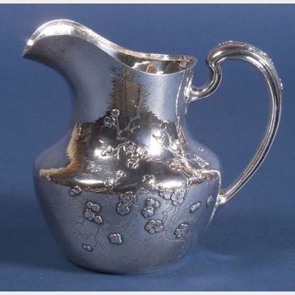Gorham Hammered Sterling Aesthetic Movement Water Pitcher