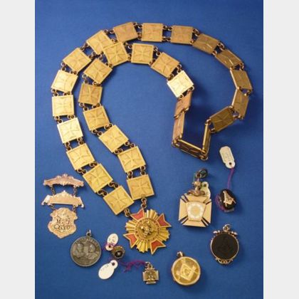 Group of Masonic Jewelry Items