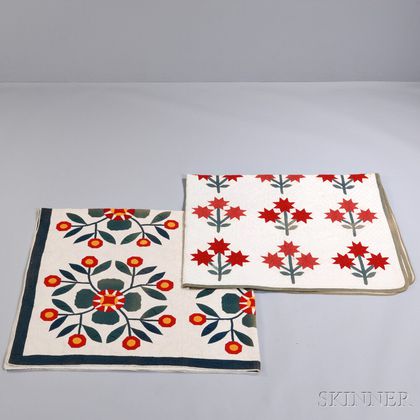 "Whig Rose" Pattern and Floral Applique Quilts