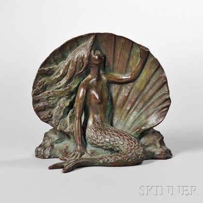 Gorham Company Bronze Figure of a Mermaid