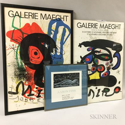Eight Framed Museum Exhibition Posters