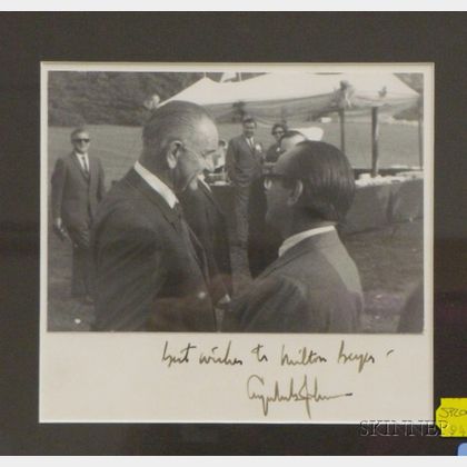 Johnson, Lyndon B. Signed Secretarial Photograph