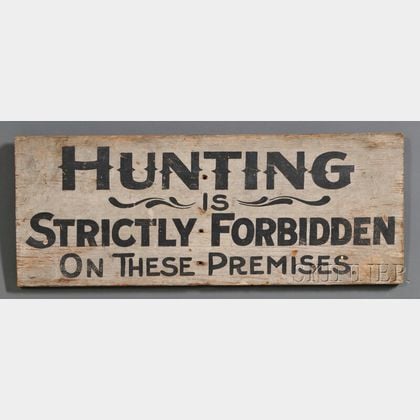 Sold at auction Painted Wooden Sign 