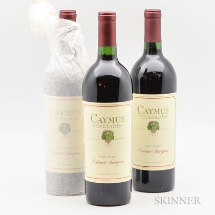 Caymus Vineyards Cabernet Sauvignon 1986, 3 bottles 