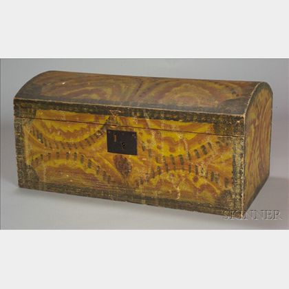 Fancy Paint Decorated Dome-top Trunk