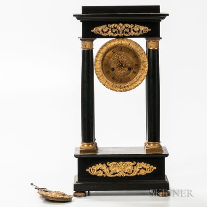 Belgian Slate Portico Clock