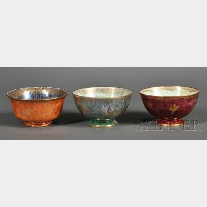 Three Wedgwood Lustre Bowls